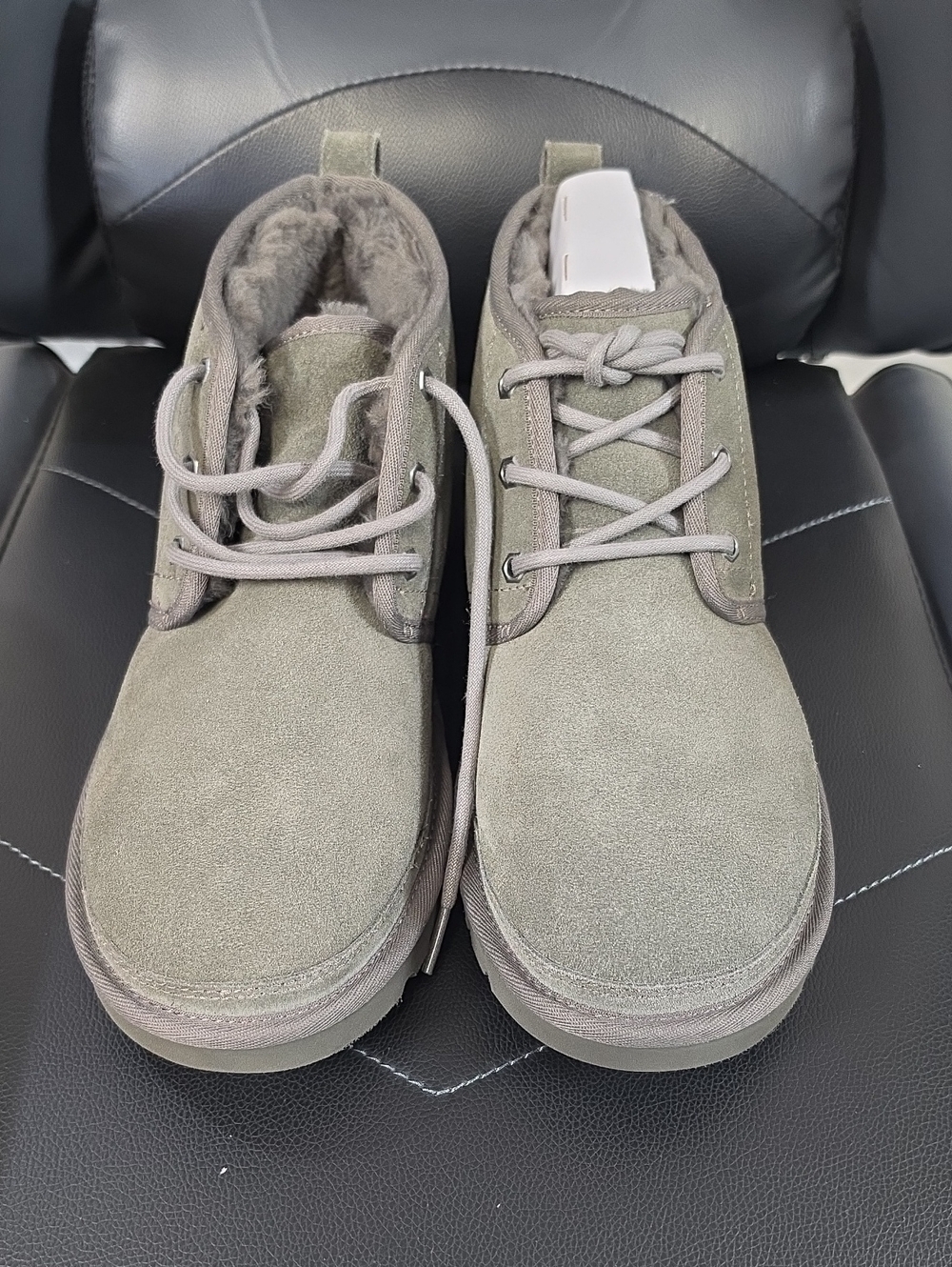 UGG Men's Chukka Boots in Gray Suede with Shearling Lining